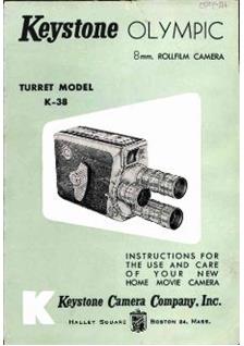 Keystone K 38 manual. Camera Instructions.